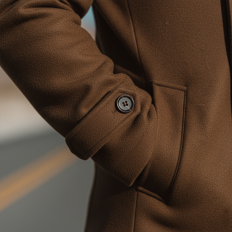 Men's Winter Retro Double-breasted Imitation Wool Casual Short Coat MTA2349I8P