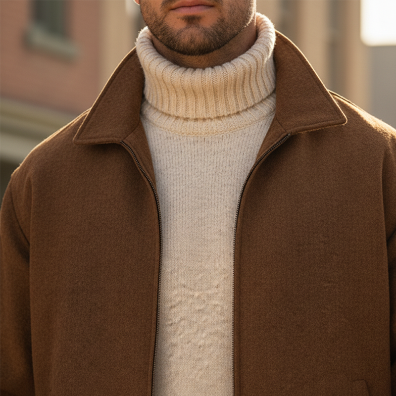 Men's Winter Retro Corduroy Zip-Up Jacket MTA2089K0P