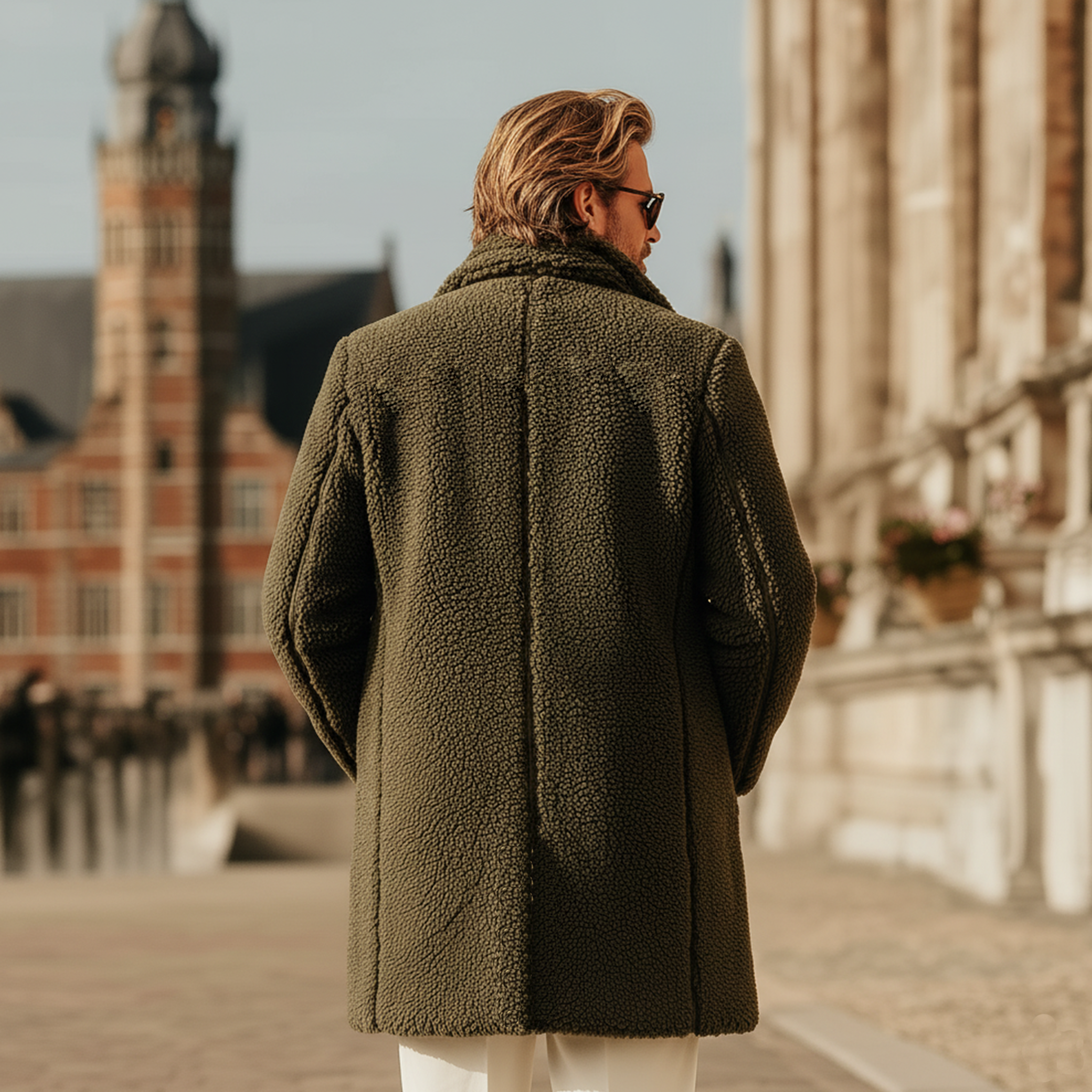 Men's Classic Casual Lapel Fleece Button Coat MTA3087J2K