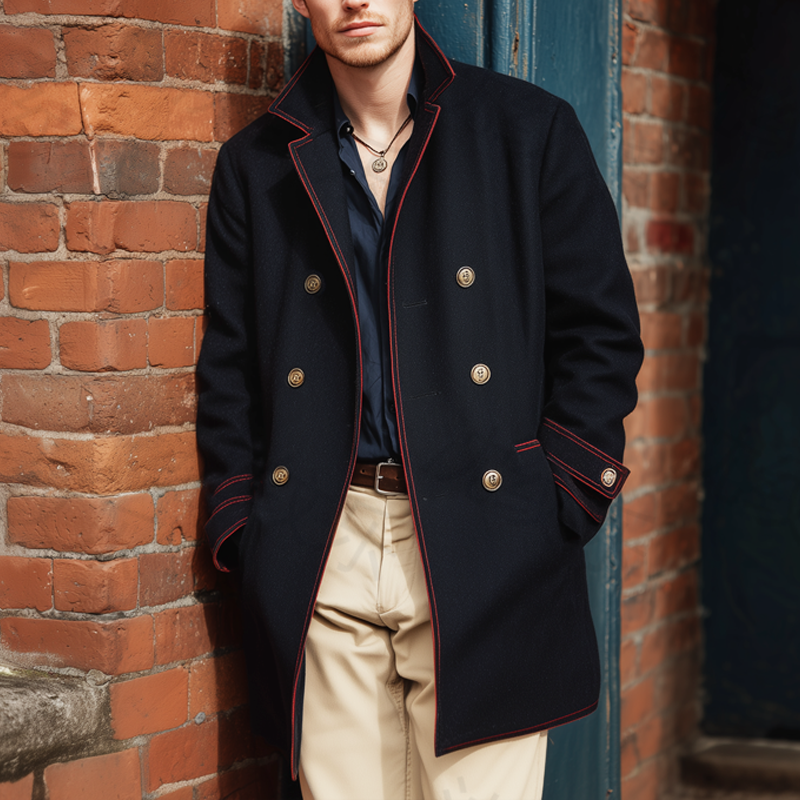 Men's Autumn And Winter Classic Double-breasted Coat MTA3001I7U
