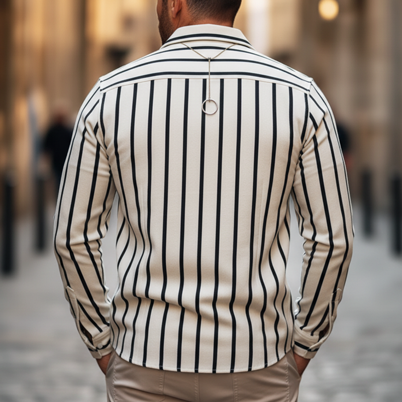 Men's Urban Casual Cotton Long-sleeved Shirt MTA2413L9U