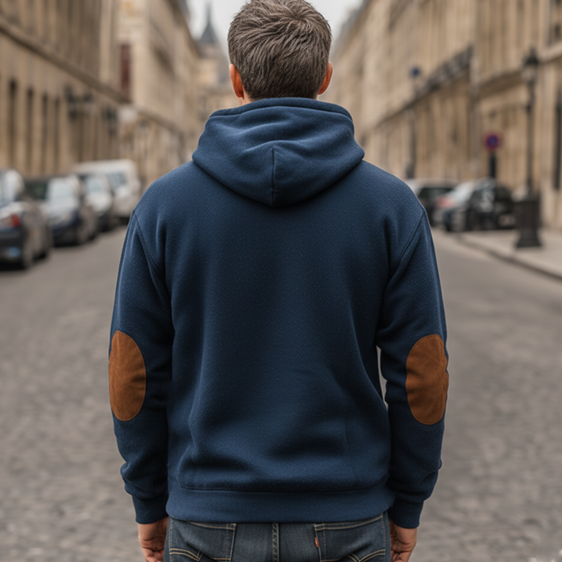Men's Classic Thickened Loose Colorblock Hoodie MTA2095J8U
