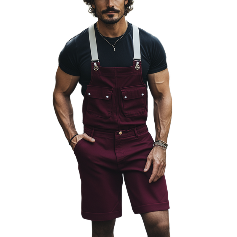 Men's Summer Classic Multi-Pocket Overalls MTA1177F8U
