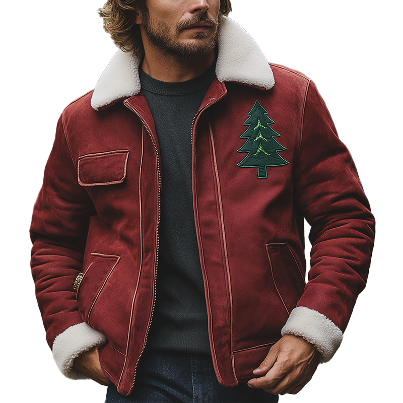 Men's Winter Retro Faux Suede Collar Zipper Jacket MTA1711K0P