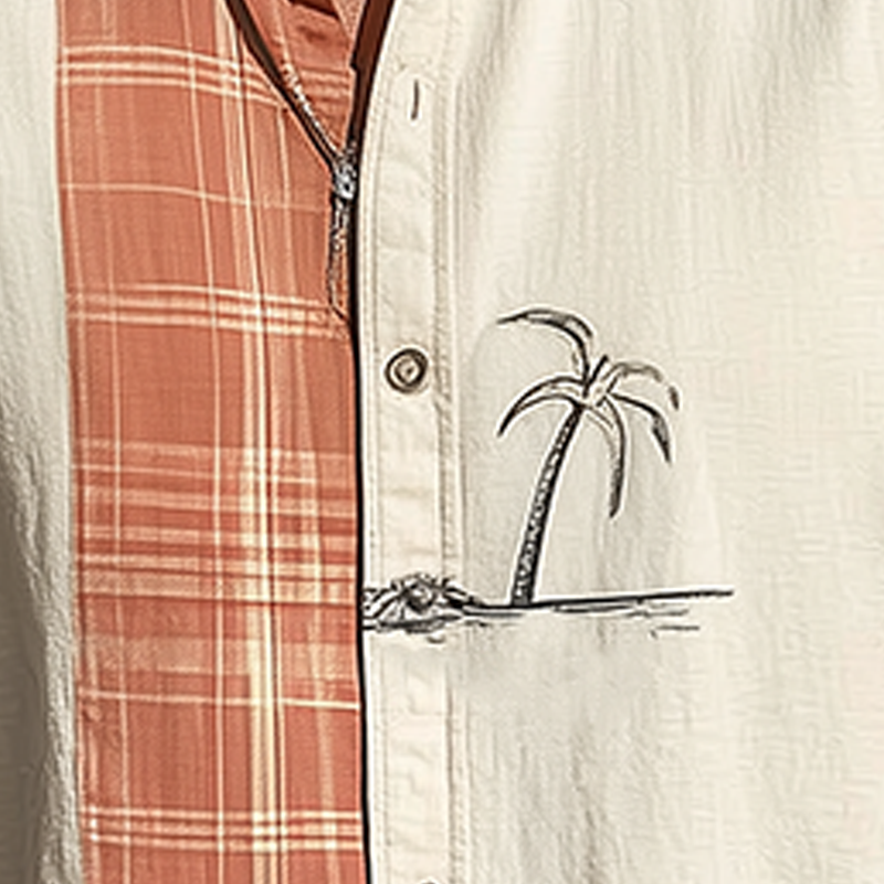 Men's Summer Fashion Printed Cotton Blend Sleeveless Shirt MTA0702G1P
