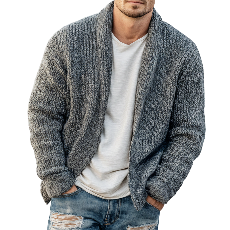 Men's Urban Unbuttoned Chunky Knit Textured Cardigan MTA1515K5U