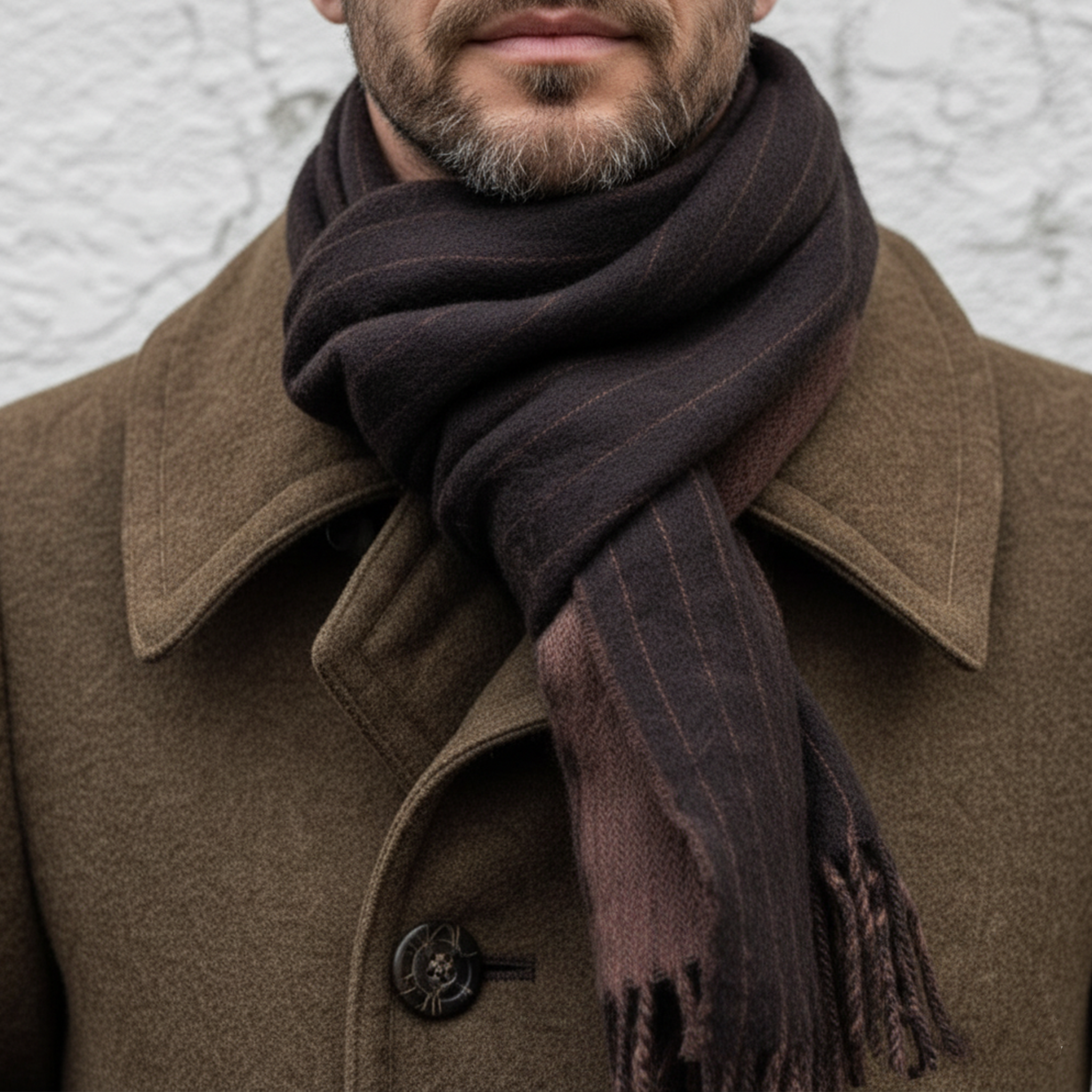 Men's Classic Retro Lapel Double-breasted Faux Wool Jacket MTA3131J1K