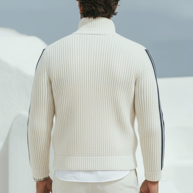 Men's Urban Style Stand-collar Button-up Knit Cardigan MTA2204K3U