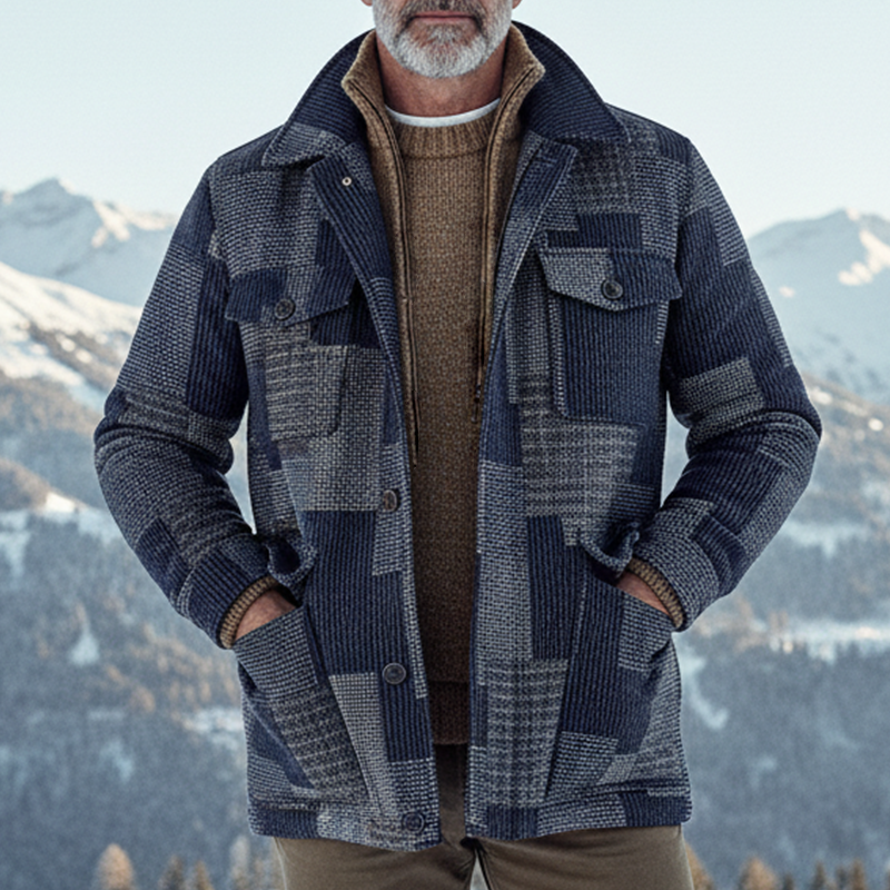 Men's Retro Casual Striped Lapel Hunting Jacket MTA2572I2TO