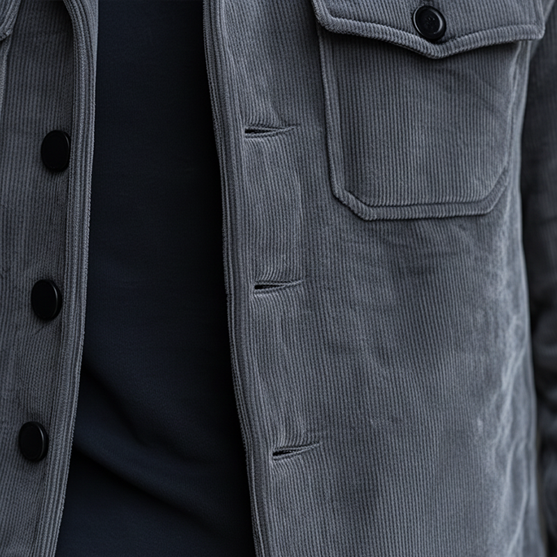 Men's Winter Retro Glossy Corduroy Classic Jacket MTA0553K9P