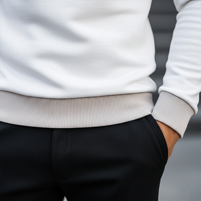 Men's Simple Color Block Cotton Blend Crew Neck Sweatshirt MTA2945J6P