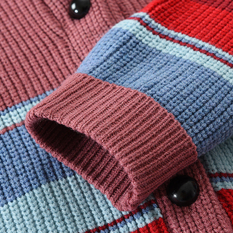 Menns Colorblock Lapel genserjakke 02918584X