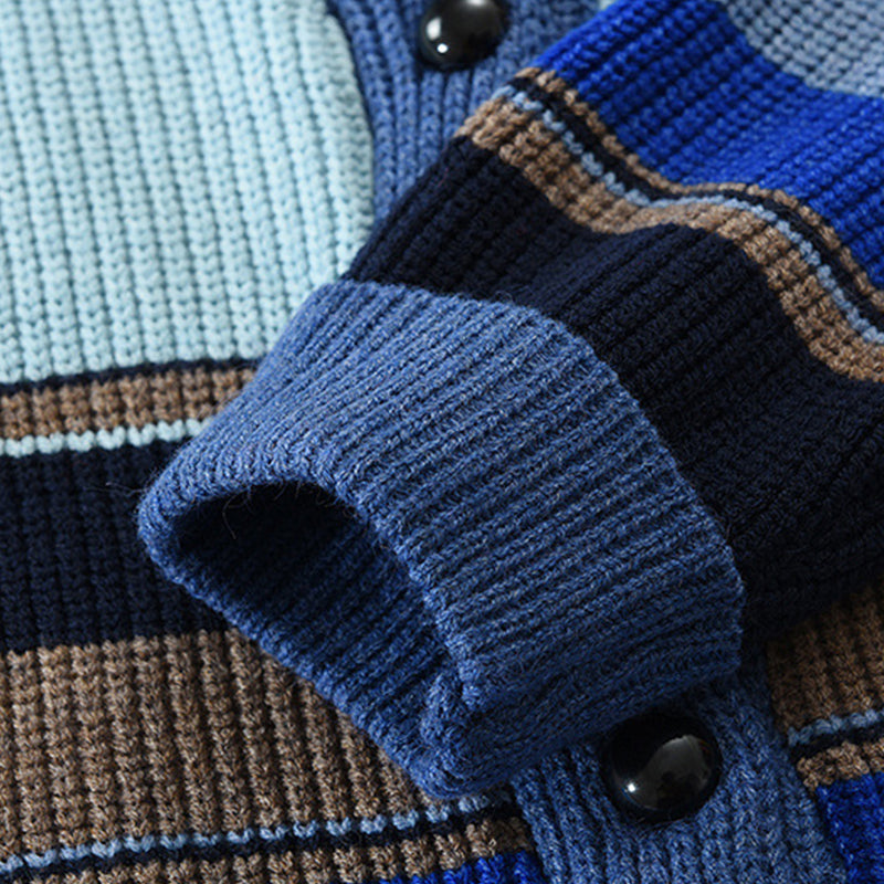 Menns Colorblock Lapel genserjakke 02918584X