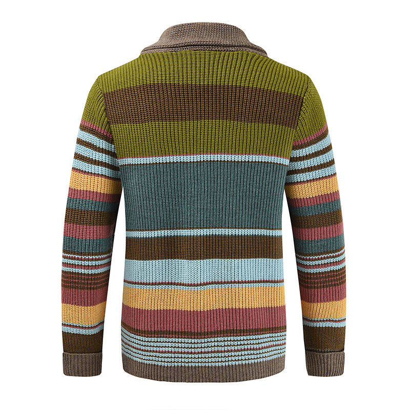 Menns Colorblock Lapel genserjakke 02918584X