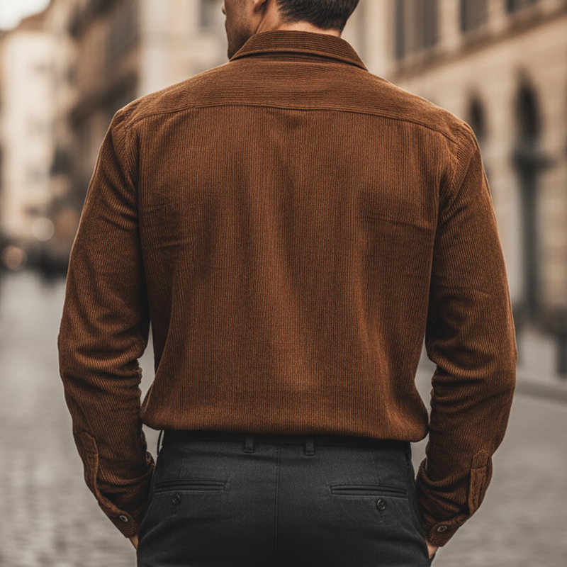 Men's Classic Business Corduroy Long-sleeved Shirt MTA1611L4U