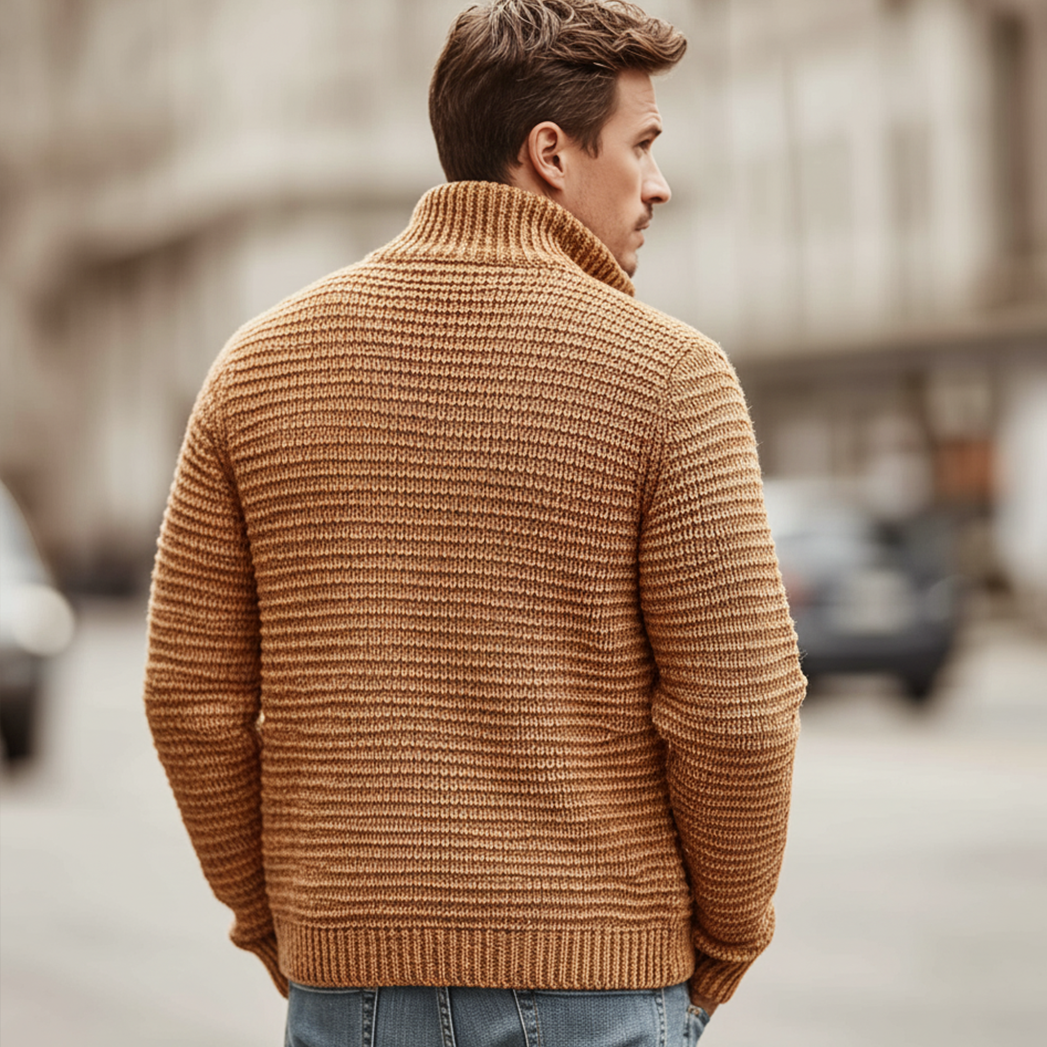 Men's Classic Casual Stand Collar Zipper Cardigan MTA2729J9K