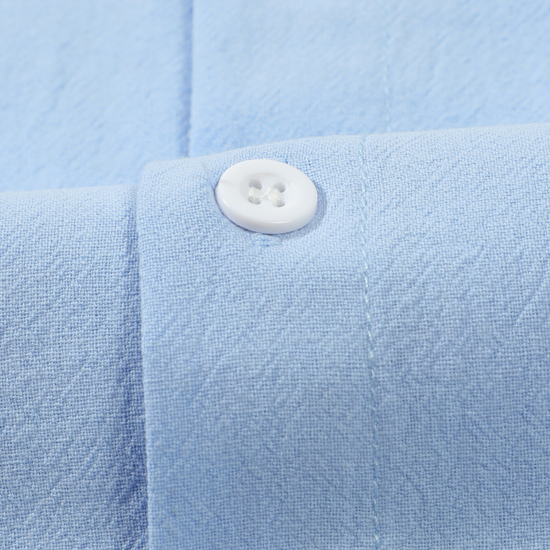 Men's Cotton Casual Solid Color Long Sleeve Shirt MTA1400G9X