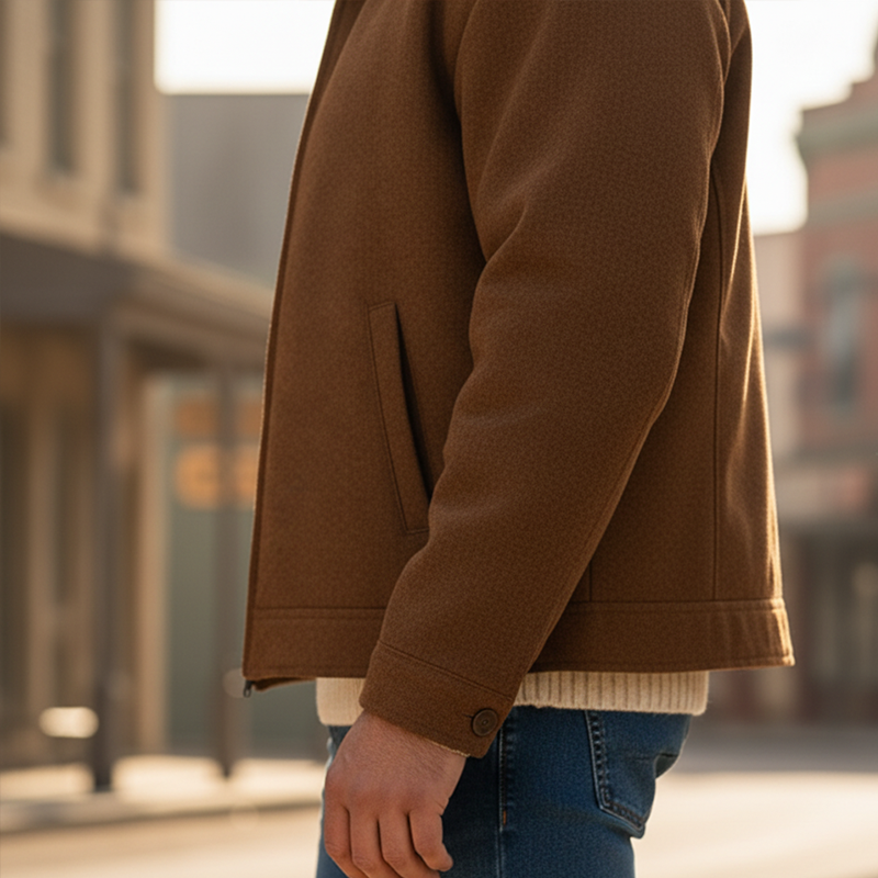 Men's Winter Retro Corduroy Zip-Up Jacket MTA2089K0P