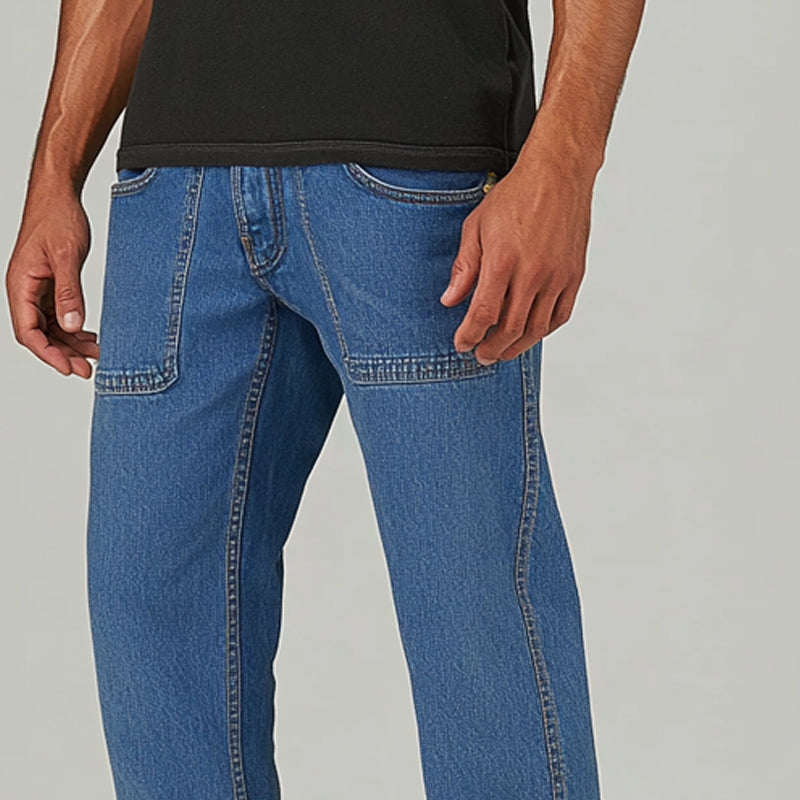Men's Solid Color Vintage Casual Jeans MTA0354D2X
