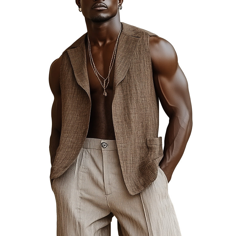 Men's Spring Fashion Simple Solid Color Casual Tank Top MTA0870D1P