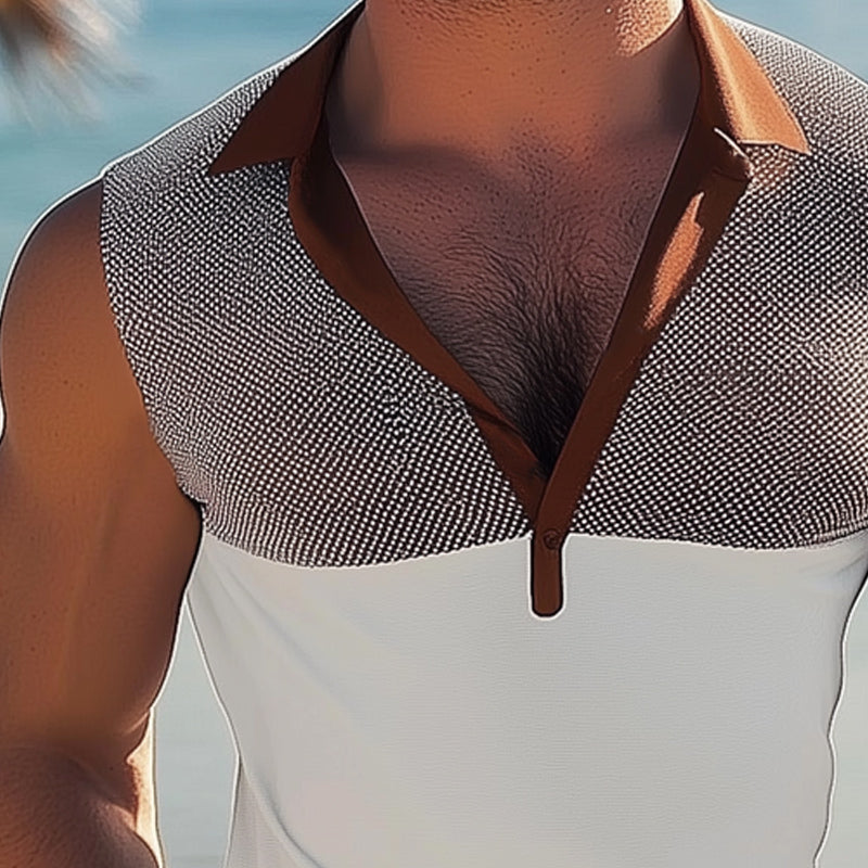 Men's Summer Classic Deep V Neck Tank Top MTA0857D0U