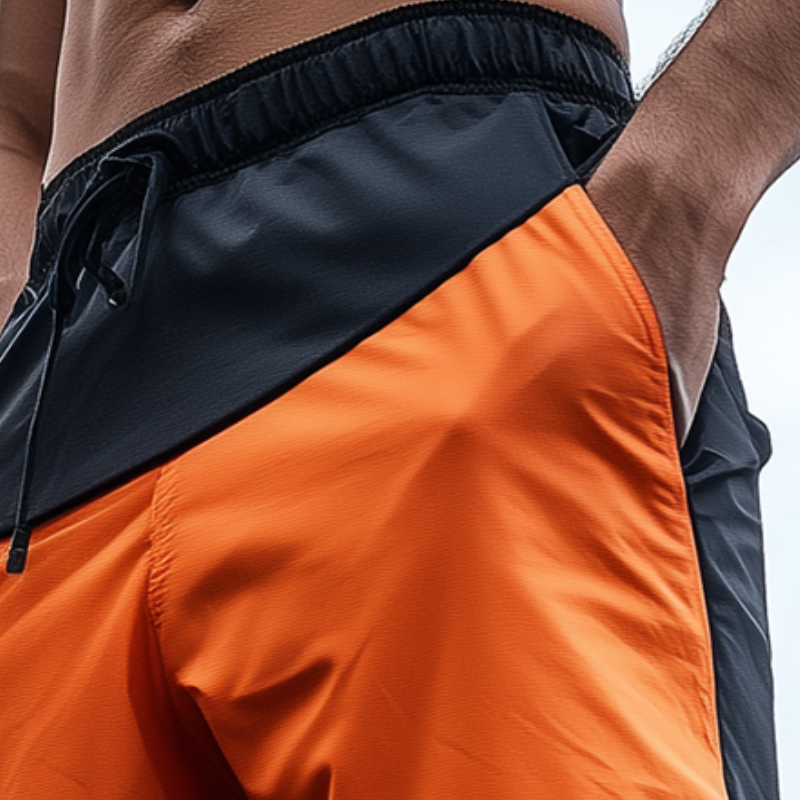 Men's Sports Casual Colorblock Quick-Drying Drawstring Shorts MTA1030D6TO