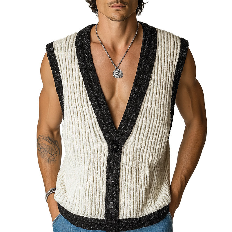 Men's Summer Fashion Simple Elegant Woven Vest MTA1553D6P