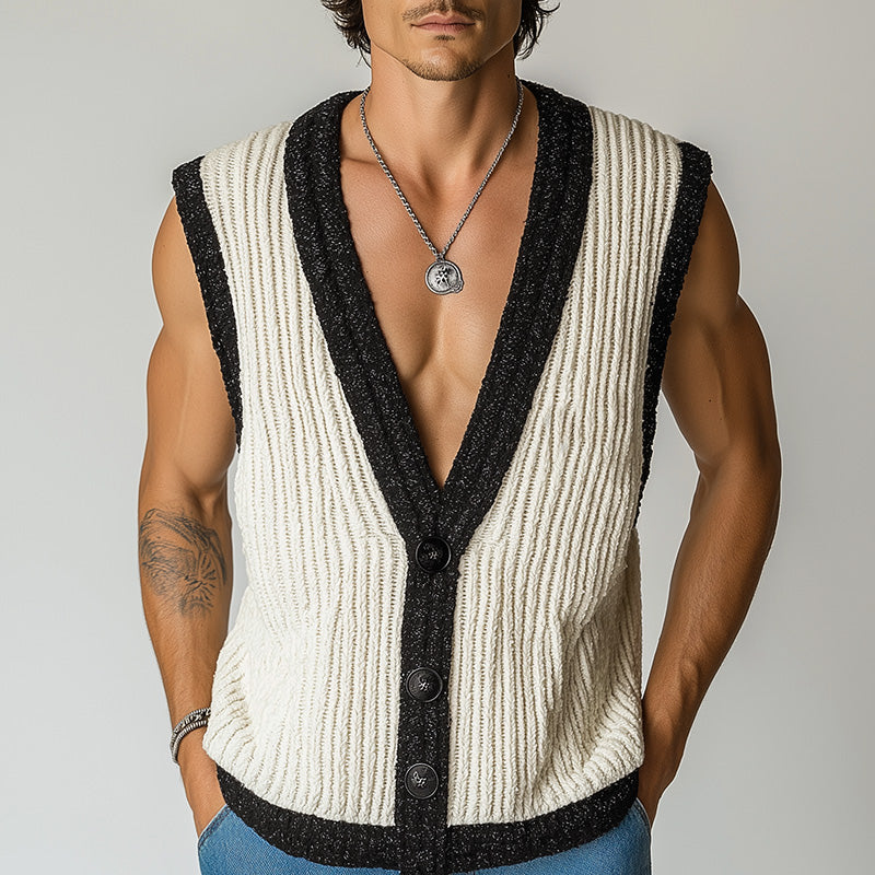 Men's Summer Fashion Simple Elegant Woven Vest MTA1553D6P
