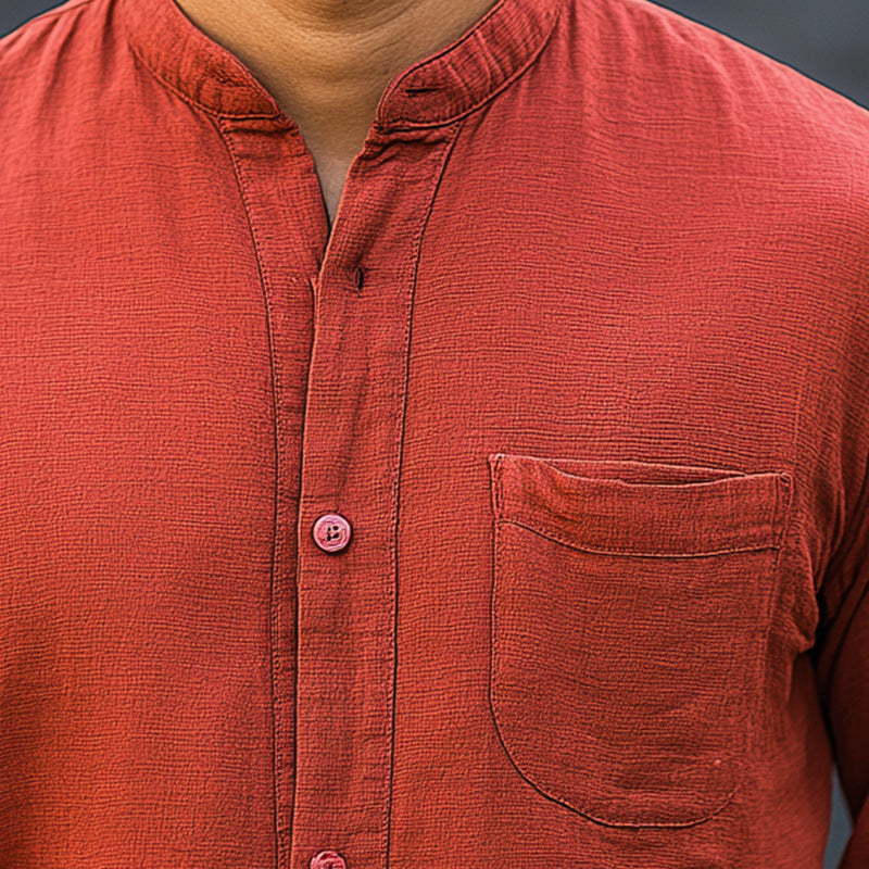 Men's Summer Fashion Solid Color Simple Long Sleeve Shirt MTA1582D1P