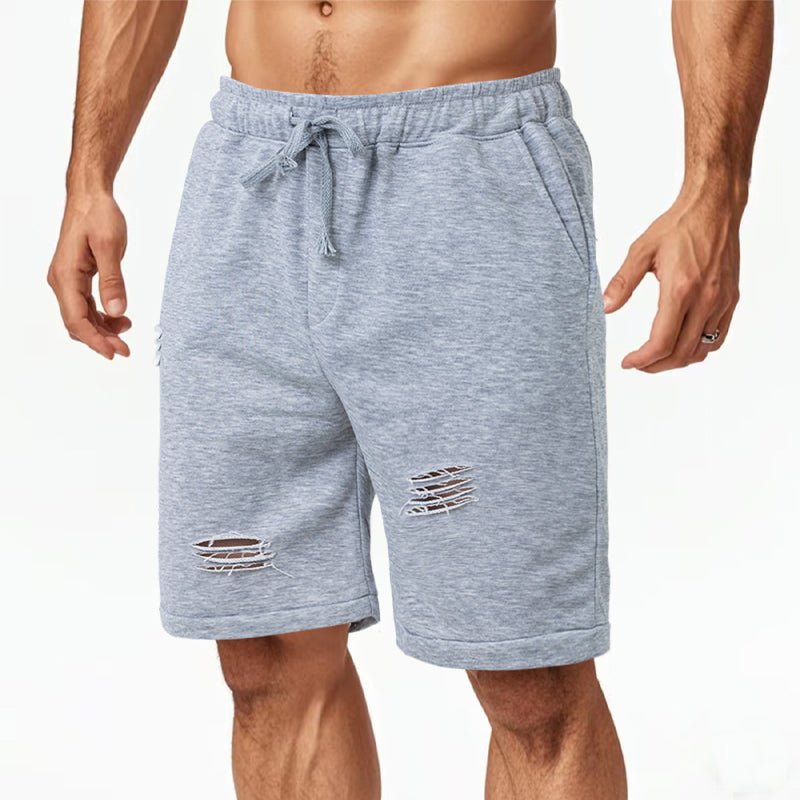 Herre Ripped Casual Ensfarget sportsshorts MTA1736D8X
