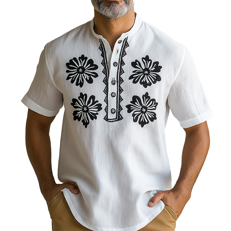 Men's Summer Fashion Comfortable Printed Short Sleeve T-shirt MTA1879D9P