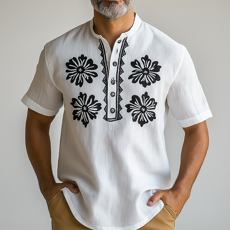 Men's Summer Fashion Comfortable Printed Short Sleeve T-shirt MTA1879D9P