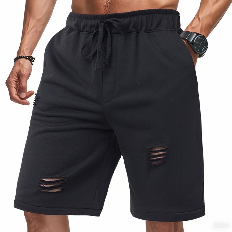 Herre Ripped Casual Ensfarget sportsshorts MTA1736D8X