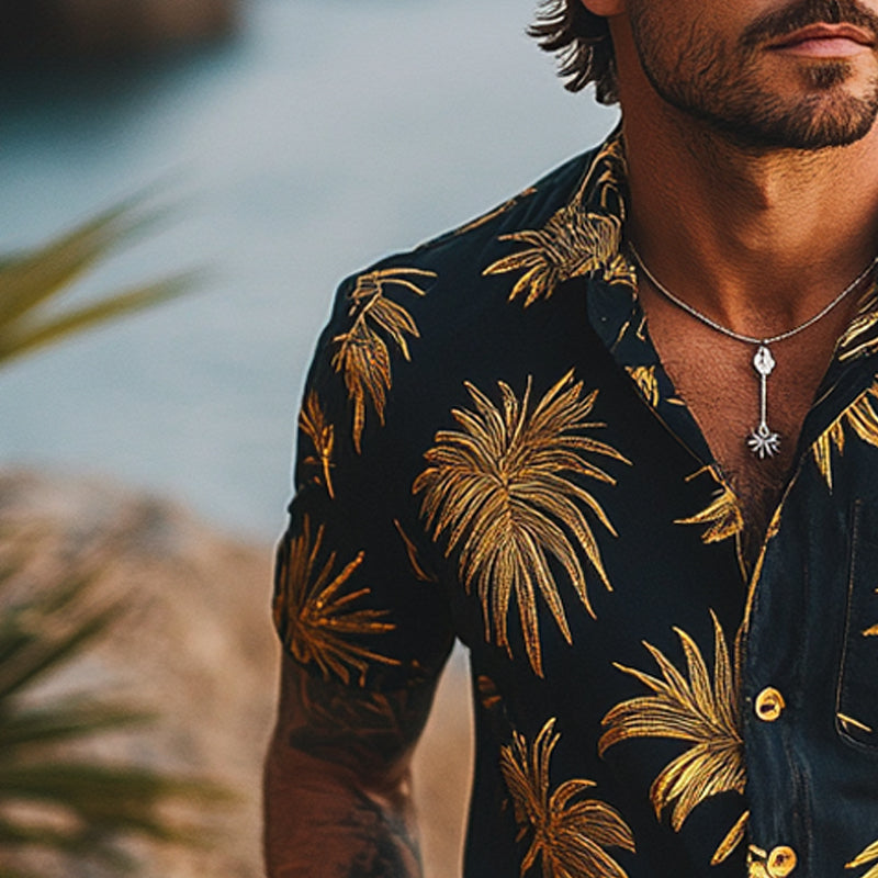 Men's Printed Casual Short Sleeve Shirt MTA2254D1X