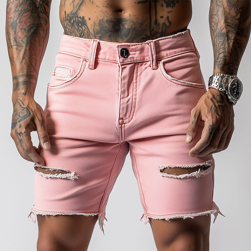 Sommermote for menn Slim Ripped denimshorts MTA2329D3P