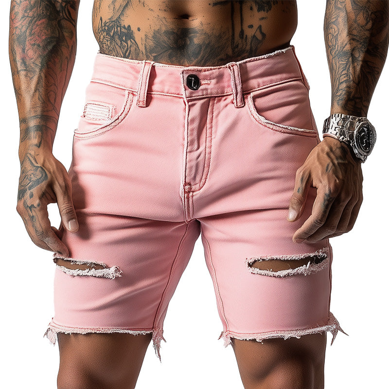 Sommermote for menn Slim Ripped denimshorts MTA2329D3P