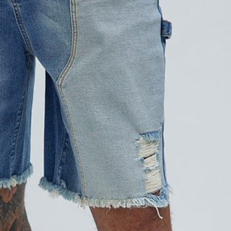 Sommerdenim Patchwork Raw Edge Uformelle denimshorts MTA2302D2P for menn
