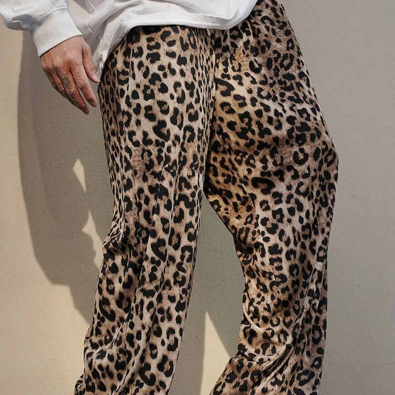 Men's Casual Leopard Print Loose Pants MTA2364D4X