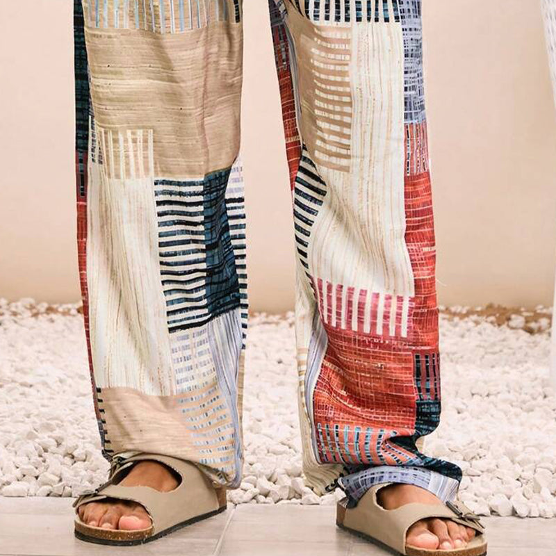 Men's Printed Resort Elastic Casual Pants MTA2370D3X