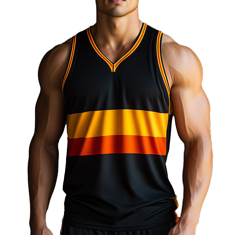 Men's Summer Fashion Printed Moisture Wicking Sports Tank Top MTA2588D5P