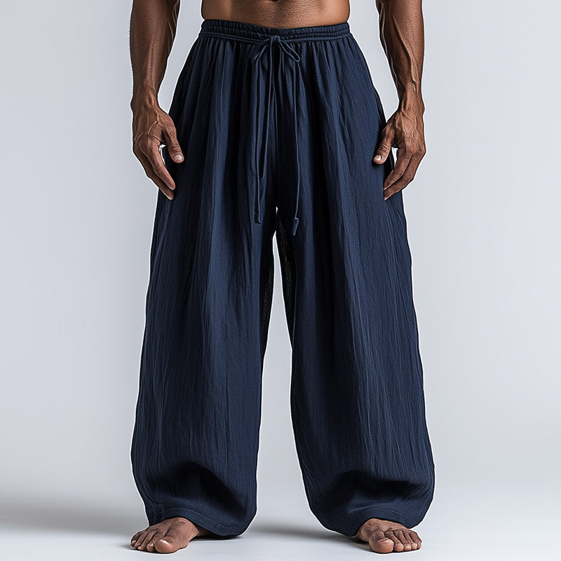 Men's Summer Loose Comfort Linen Blended Casual Pants MTA2774D3P