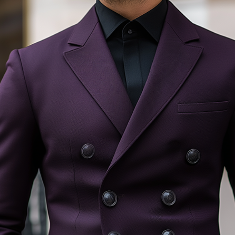 Men's Retro Casual Double-Breasted Blazer MTA3019L2TO