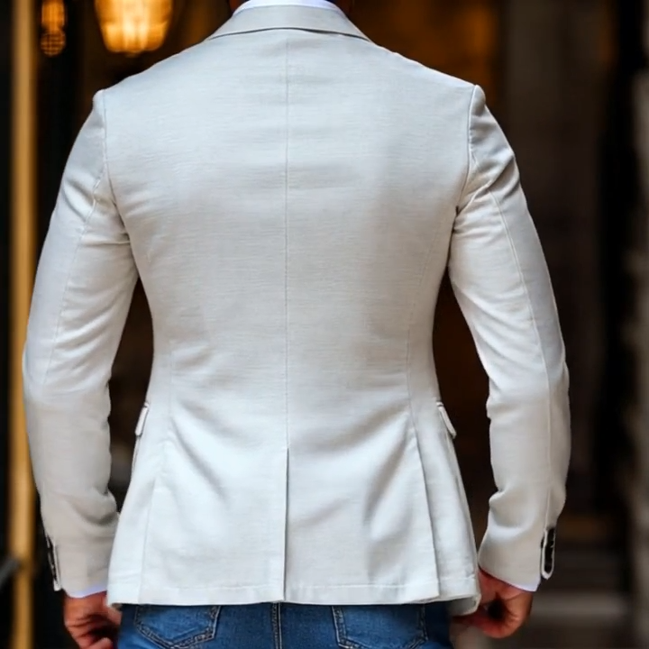 Blazer informal de dos botones con solapa de pico y color liso para hombre 78750746Z