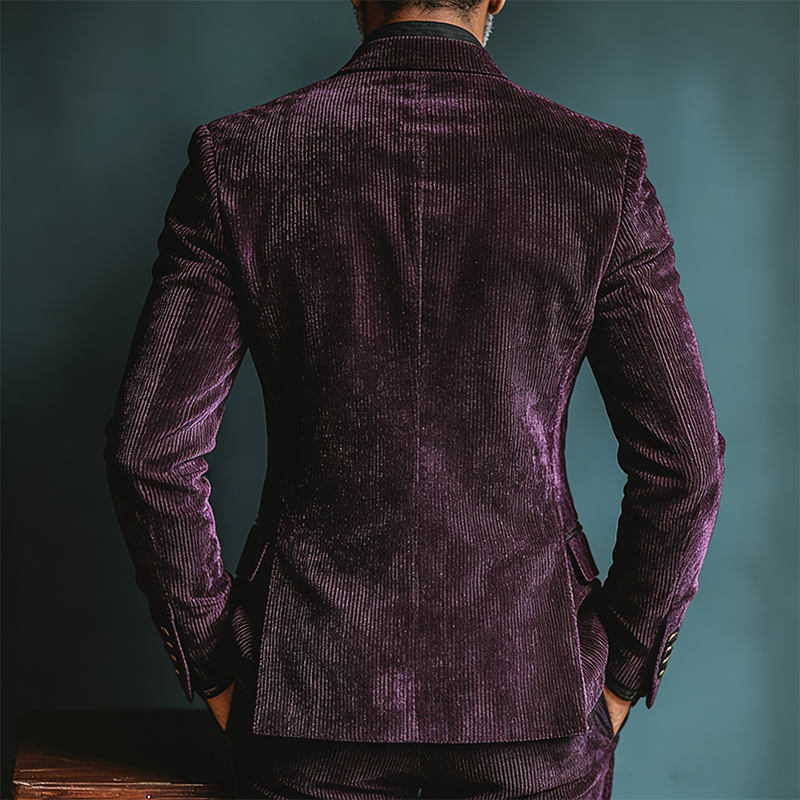 Men's Retro Casual Corduroy Stand Collar Button Jacket MTA3056K4TO