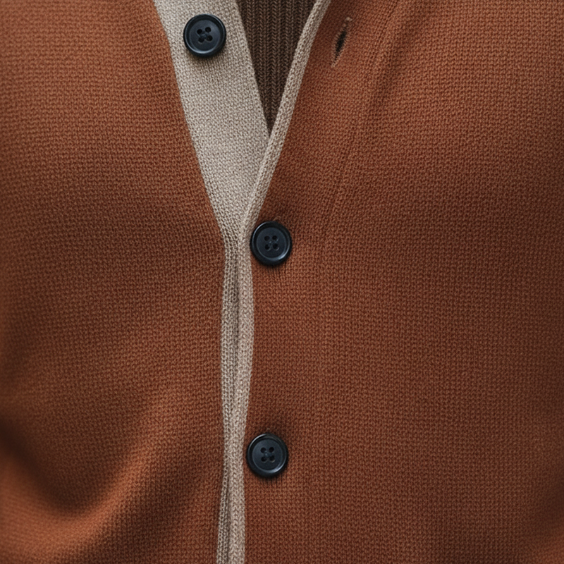 Men's Winter Retro Cotton Yarn Knitted Button Cardigan MTA1069L5P