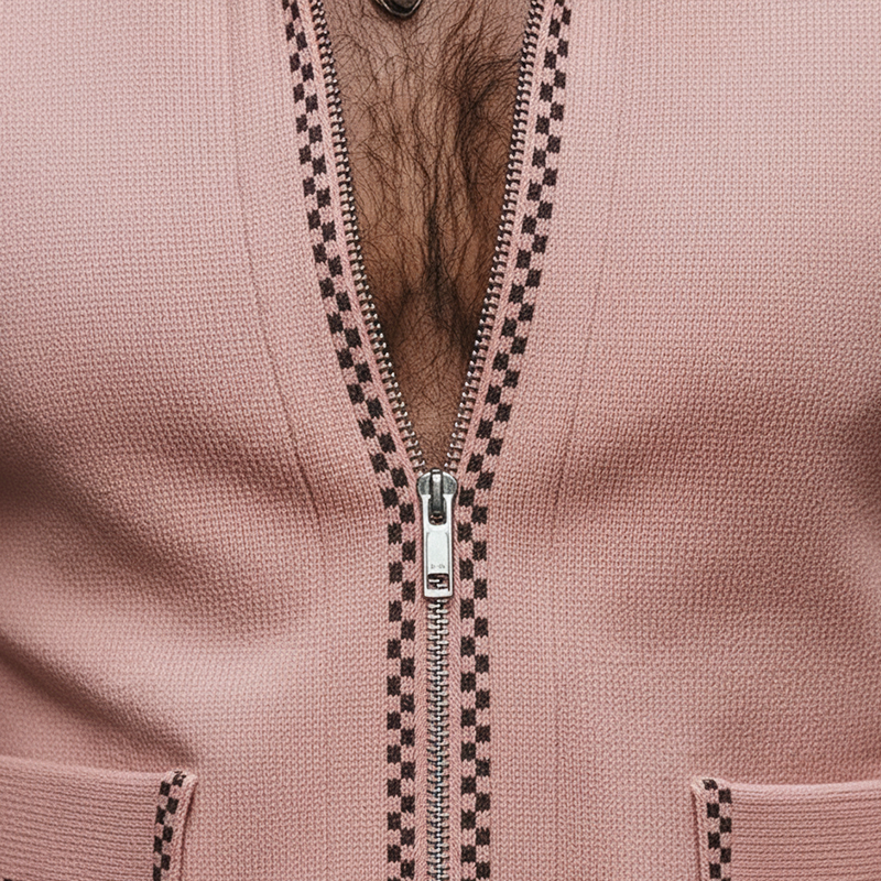 Men's Spring Fashion Cotton Knit Zip-up Cardigan MTA2337L7P