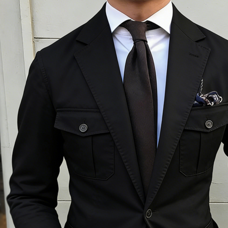 Men's Retro Casual Cotton Button-Up Blazer MTZ0833A4TO