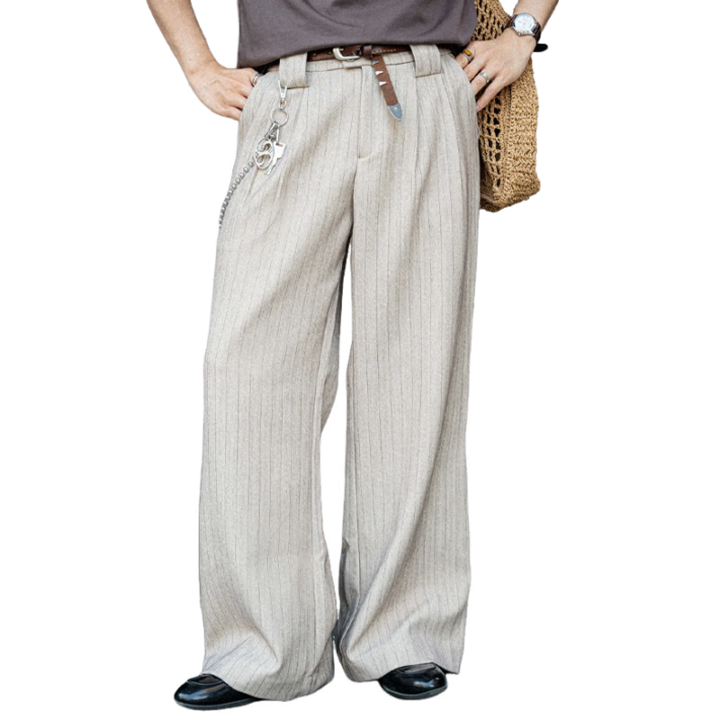 Men's Classic Wide Leg Straight Striped Pants MTA2529F6U