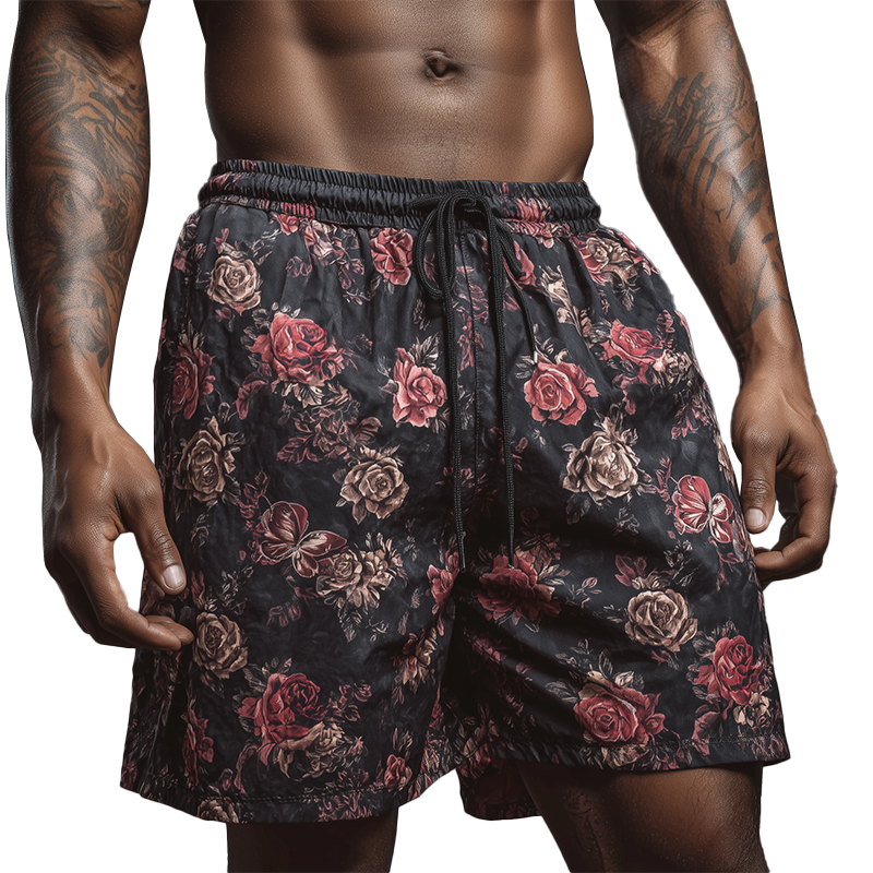 Men's Summer Fashion Printed Polyester Blended Casual Shorts MTA0213G3P