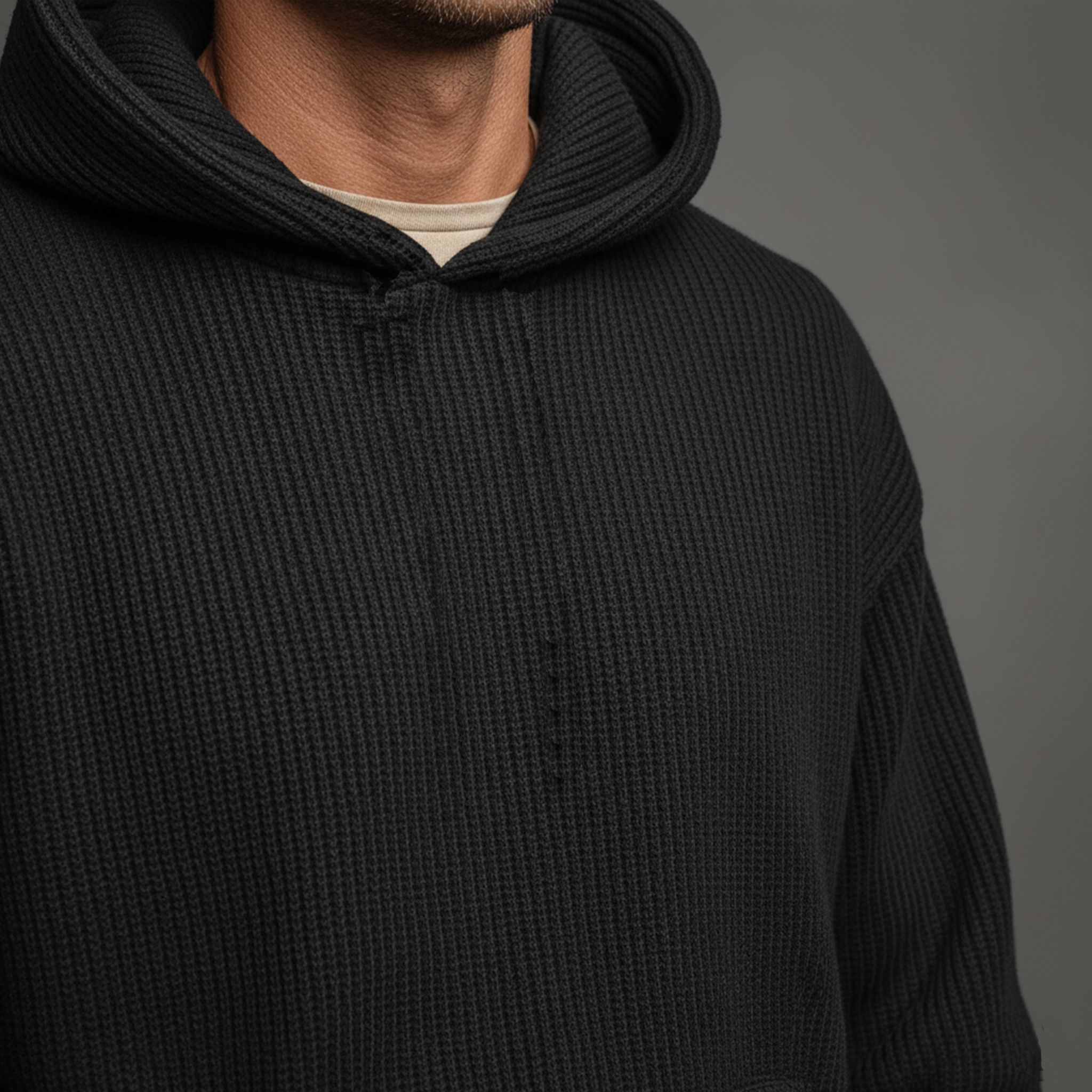 Men's Classic Casual Striped Knit Hoodie MTA1585J7K